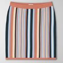 Wilfred NEW Aritzia Sunday Jett Mini Skirt Best Striped Knit Blue Tangerine Women's XS Photo 8