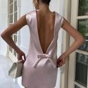 Satin Backless Commense Dress Pink Size 8 Photo 2