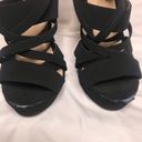 Charlotte Russe  Vintage Classic Y2K Black Strappy Heels Size 8 Photo 3