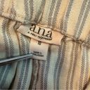 a.n.a  Striped Linen Blend cream color women’s wide leg pants size 10 Photo 2