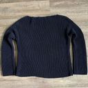 Vince  Waffle Thick Stitch Knit Cotton Pullover Sweater Top Size XS Navy blue Photo 1