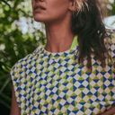 Free People  Movement Inspire Geometric Green Blue Printed Tank XS NWOT Photo 9