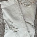 Universal Threads White Denim Distressed Straight Leg Pants Photo 2