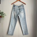 J. Galt  Brandy Melville Raw Hem Straight Jeans in Light Wash Photo 6