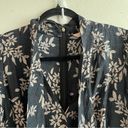 Rebecca Taylor  Dress 100% Silk Long Sleeves Tie Neck Navy & Pink Floral Sz 6 EUC Photo 6