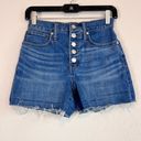 Madewell  Exposed button fly  High-Rise Denim Shorts Size 24 Photo 0