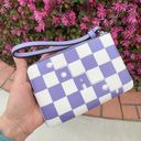 Coach NWT  Corner Zip Wristlet With Checkerboard Print Photo 1