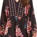 Style & Co floral boho handkerchief hem peasant blouse women’s Size Medium Photo 0