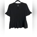 Kate Spade  Linda Black Ruffle Peplum Top Photo 4