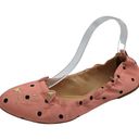 Charlotte Olympia  Pink Satin Kitty Cat Ballet Flat Black Polka Dots 39.5 US 9.5 Photo 0