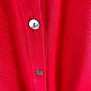 Foxcroft  Red Long Sleeve Crew Neck Cotton Clam Shell Button up Cardigan Size 3X Photo 2