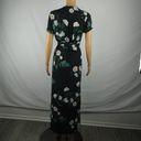 VICI  Short Sleeve Wrap Maxi Dress Floral Black Green White V Neck Ties Small Photo 10