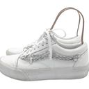 Vans  Chain Old Skool Platform Sneaker White Leather Skate Shoe Women’s Size 9 Photo 2