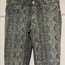 Bebe  Black Snakeskin Print Black/Grey Skinny Jeans Size 27 low rise stretch Photo 1