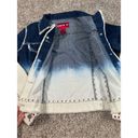 vintage 90s y2k zana di ombre jean denim jacket embellished rhinestone studs L Size L Photo 5