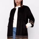 ZARA  Faux Suede Embroidered Cardigan Jacket Photo 1