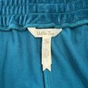 Matilda Jane  Women's Velour Corduroy Pull On Tie Waist Crop Pants XL Teal Blue Photo 2