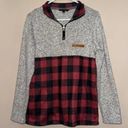 Simply Southern  1/4 Zip Pullover Sweater Women's Size Small Buffalo Plaid Photo 0