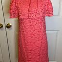 Trina Turk  Off The Shoulder Lace Ruffle Mini Dress Pink Size S Photo 1