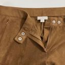 J.Jill  Acorn Brown Vegan Faux Suede Stretch Ankle Legging Pants Size SMALL Photo 4