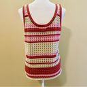 a.n.a  Red and Beige Crochet Sweater Vest Cardigan Large NWT NEW! Photo 2