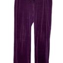 New York Laundry NY Laundry Y2K Purple Velour Tracksuit Pants Straight Leg Tie Top Mid rise Sz PL Photo 0