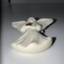 LENOX Winged Angel Holding A Gold Tone Star Vintage Lapel Pin Porcelain Brooch Photo 5