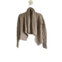 Vince  Merino Wool Alpaca Draped Open Front Knit Crop Cardigan Sweater Small Photo 1