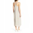 James Perse Grey Twist Back V Neck Midi Length Dress Photo 1