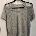 Grayson Threads  gray tee with cut out shoulders Photo 0