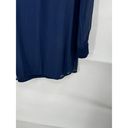 Vince  Dress Women Small Navy 100% Silk Long Sleeve Short V Neck Minimalist Photo 9