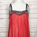 Secret Treasures  NWT Red & Black Sheer Lingerie Camisole Top XL 16-18 Photo 7