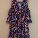 Umgee Floral Cold Shoulder Babydoll Mini Dress Size Small Photo 0