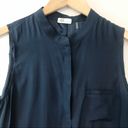 AG Adriano Goldschmied Adriano Goldschmied AG Anthro Navy Blue Silk Sleeveless Blouse Top L new nwt Photo 67