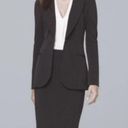 White House | Black Market WHBM Pencil Skirt 0 Black Sheen Wide Belt Loops Business Casual Office Career Photo 5