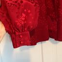 Oleg Cassini Vintage  100% silk neck tie red dot blouse, size 6 Photo 2