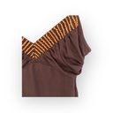 BCBGMAXAZRIA  ✿ Silk Blend Sequin Wood Bead Spaghetti Strap Cami Top ✿ Brown ✿ M Photo 10