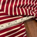 L.L.Bean  red striped cowl neck pullover medium Photo 7