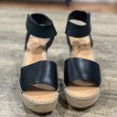 Frye  & Co Amber Espadrille Wedge Sandals Wedge Ankle Strap Black Shoe Photo 4