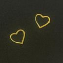 18K Gold Plated Love Heart Stud Earrings for Women Photo 1