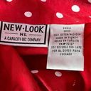 New Look 𝅺 Red/White Polka Dot Casual Button Down Blouse Size Small Photo 2