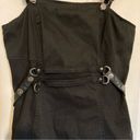 Tripp NYC  Pleated Pinafore Overalls Dress with Vegan Leather Details Photo 6