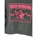 True Religion  Buddha Black Womens XLarge long Sleeve Crop Sweatshirt Photo 4