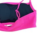 DKNY  Bikini Set Hot Pink & Black High Waist Bikini Swim Top & Bottom Medium NWT Photo 3