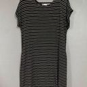 Altar'd State Altar’d State Black And White Striped Button Back Short Sleeve Dress Large Photo 0