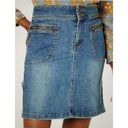 prAna  Broadway Organic  Stretch Cotton Jean Mini Skirt True Blue Size 0 Photo 2