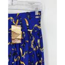 American Vintage Vintage 90s A-Line Midi Skirt Women's Sz XS Equestrian Print Blue NOS Photo 1