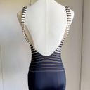 Gottex Vintage 80s  One Piece Swim Suit Striped Black Gold Cream Size 6/36 Photo 5