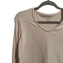 J.Jill  Women’s Medium Petite Light Pink Long Sleeve V-Neck Tee Photo 3