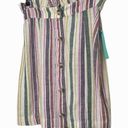 Abound  LINEN SKIRT VERTICAL STRIPE IVORY DOVE LAPLAYA BUTTON DETAIL WMNS SIZE XS Photo 4